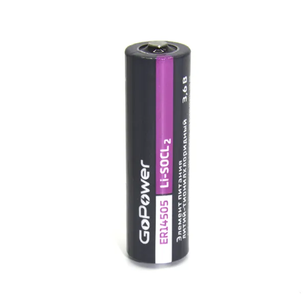 Батарейка литий-тионилхлоридный (LiSOCl2) GoPower ER14505 PC1 Li-SOCl2 3.6V  2600 мАч