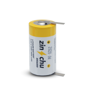 Батарейка Zinchu ER26500-FT, 3.6В с лепестковыми выводами