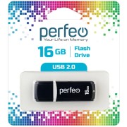 Флешка USB Flash PERFEO PF-C02B016 USB 16GB черный BL1 Флешка USB Flash PERFEO PF-C02B016 USB 16GB черный BL1
