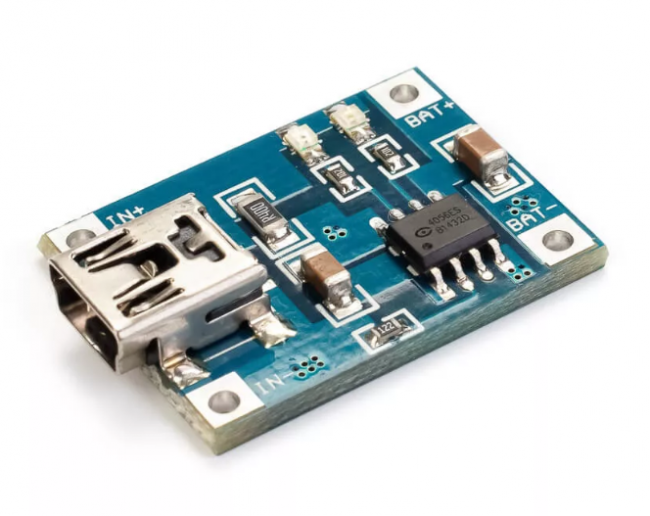 Модуль заряда аккумуляторов TP4056 (mini USB)