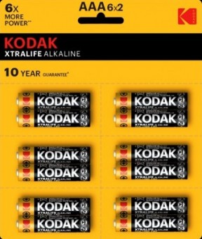 Батарейка Kodak XTRALIFE ALKALINE LR03 6x2 шт BL12