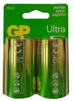 Батарейка GP Ultra G-TECH GP13AU-2UE2 LR20 BL2