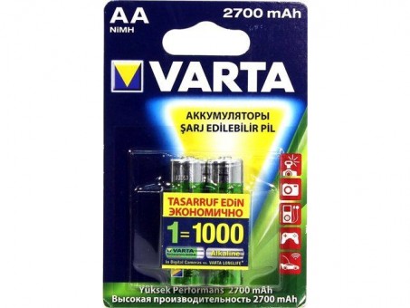 Аккумулятор VARTA PROFESSIONAL ACCU 5706 AA 2700mAh BL2, упаковка 2 шт.