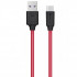 Кабель HOCO X11 USB (m)-Type-C (m) 1.2м 5.0A силикон черно красный 