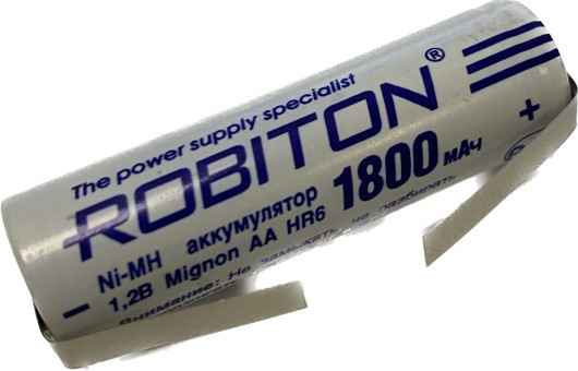 Аккумулятор ROBITON 1800MHAA prof с лепестковыми выводами PK1