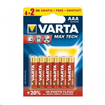 Батарейка VARTA MAX TECH 4703 LR03 4+2шт BL6 Батарейка VARTA MAX TECH 4703 LR03 4+2шт BL6