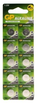 Батарейка GP Alkaline cell 186-C10 AG12 LR43 BL10