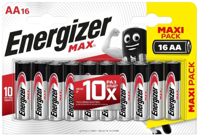 Батарейка Energizer MAX LR6 AA BL16 Alkaline 1.5V
