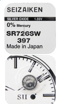 Батарейка SEIZAIKEN 397 (SR726SW) Silver Oxide 1.55V Батарейка SEIZAIKEN 397 (SR726SW) Silver Oxide 1.55V