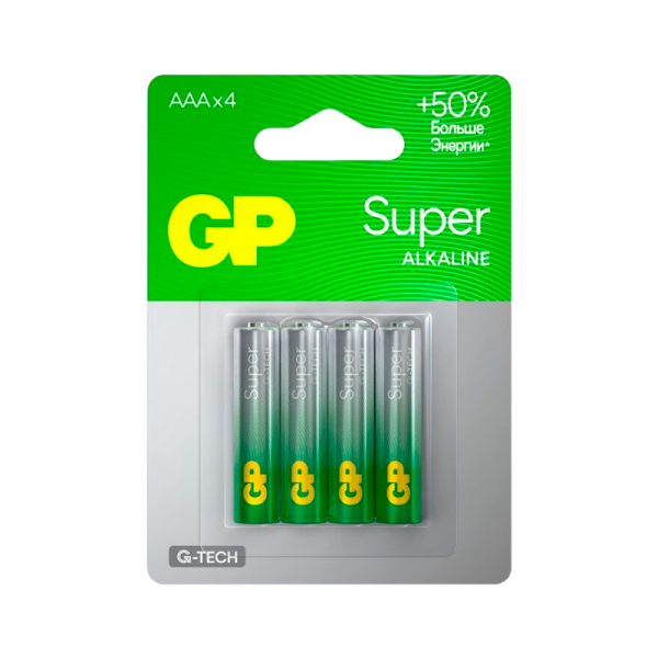 Батарейка GP Super 24A-2CR4 LR03  G-TECH AAA BL4 