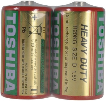 Батарейка TOSHIBA Heavy Duty R20 KG-SL(B) SP2TC R20 SR2. в упак 20 шт