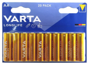 Батарейка VARTA LONGLIFE 4106 LR6 BL20, упаковка 20 штук.