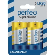 Батарейка Perfeo LR20 BL2 373 D Super Alkaline