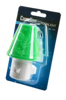 Ночник Camelion NL-194 ночник с выключателем, зеленый  4LED BL1