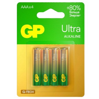 Батарейка GP Ultra G-TECH 4AU-2UE4 LR03 BL4