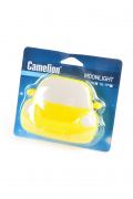 Светильник Camelion NL-196 "Машинка" желтая, ночник с выключателем , 4LED BL1