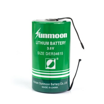 Батарейка Sunmoon ER34615 3.6 вольта FT с лепестковыми выводами LSC19000-D-3.6V 