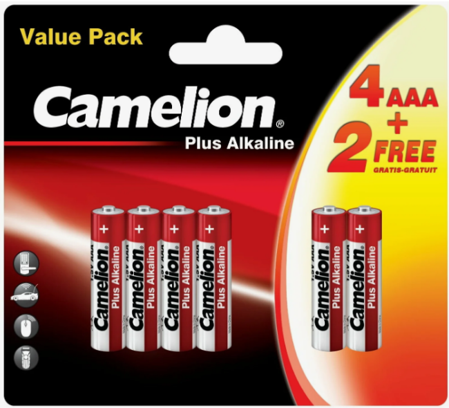 Батарейка  Camelion Plus Alkaline 4+2LR03-BP LR03 4+2шт BL6