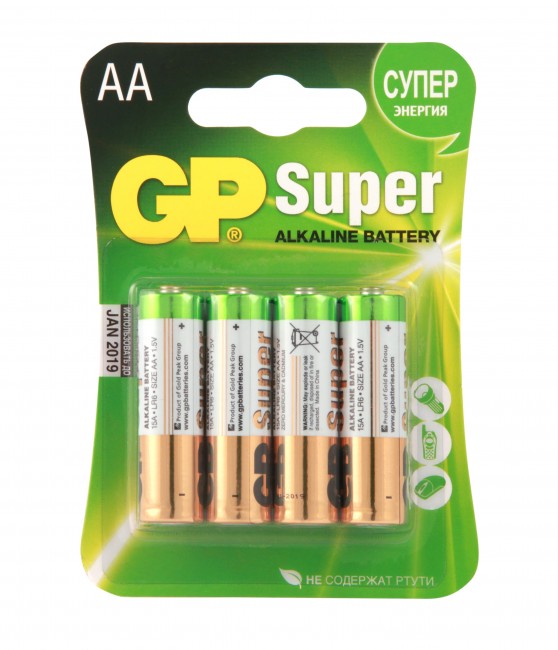 Батарейка GP Super 15A-CR4 LR6 BL4
