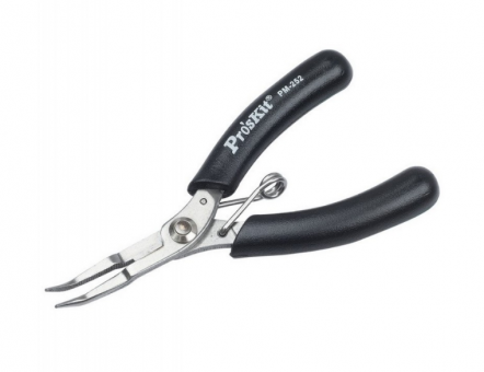 Длинногубцы мини изогнутые (118мм) PM-252 Pro'sKit