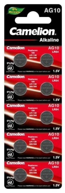 Батарейка Camelion AG10-BP10(0%Hg) AG 10 389 1130 LR54 BL10