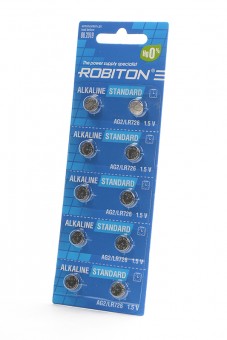 Батарейка ROBITON STANDARD R-AG2-0-BL10 AG2 (0% Hg) BL10