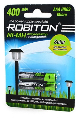 Аккумулятор ROBITON 400MHAAA-2 SOLAR BL2, упаковка 2 шт. Аккумулятор ROBITON 400MHAAA-2 SOLAR BL2, упаковка 2 шт.