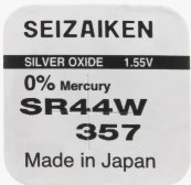 Батарейка SEIZAIKEN 357 (SR44SW) Silver Oxide 1.55V