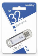 Флеш-накопитель Smartbuy V-Cut 32GB USB2.0 пластик серебряный