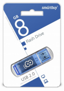 Флеш-накопитель Smartbuy Glossy 8GB USB2.0 пластик синий