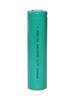 Аккумулятор  ROBITON 16650-2000 без защиты с плоским контактом PK1   Li-INR2000-16650
