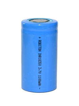 Аккумулятор  ROBITON 18350-1100 без защиты с плоским контактом PK1   Li-INR1100-18350
