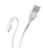 Кабель HOCO X37 USB (m)-microUSB (m) 1.0м 3.0A силикон белый