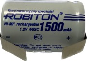 Аккумулятор ROBITON 1500MH4/5SC-FT с лепестковыми выводами PK1
