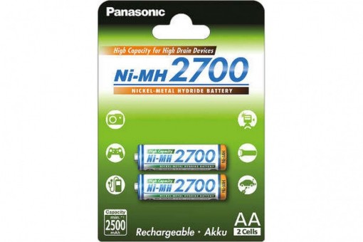 Аккумулятор Panasonic BK-3HGAE/2BE 2700mAh AA BL2