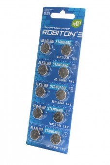Батарейка ROBITON STANDARD R-AG13-0-BL10 AG13 (0% Hg) BL10