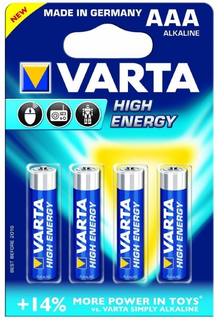 Батарейка VARTA HIGH ENERGY LR03 AAA 4903 BL4, упаковка 4 шт.