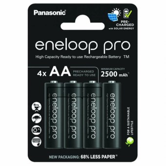 Аккумулятор Panasonic eneloop pro BK-3HCDE/4BE 2500mAh AA  BL4, упаковка 4 шт.