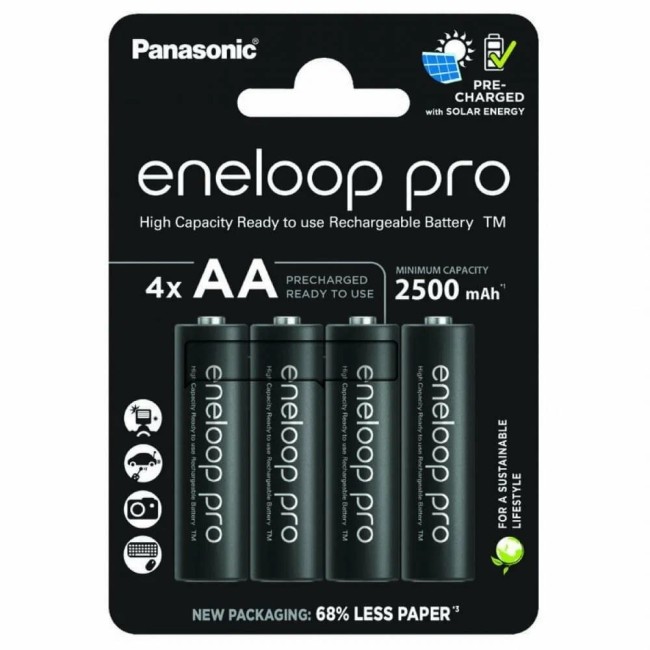 Аккумулятор Panasonic eneloop pro BK-3HCDE/4BE 2500mAh AA  BL4, упаковка 4 шт.