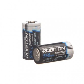 Аккумулятор ROBITON 16340 550мАч  с защитой (3.7В) BL2