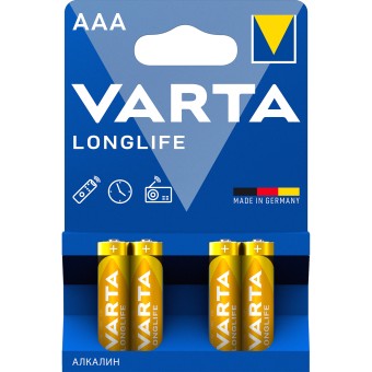 Батарейка VARTA LONGLIFE 4103 LR03 BL4