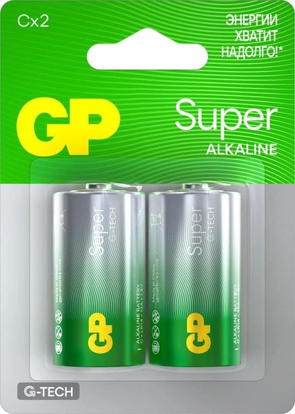 Батарейка GP Super G-TECH 14А LR14 BL2