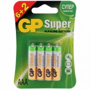 Батарейка GP Super GP24A6/2-2CR8 LR03 6+2 шт BL8
