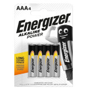 Батарейка Energizer Alkaline power LR03 AAA BL4, упаковка 4 шт.