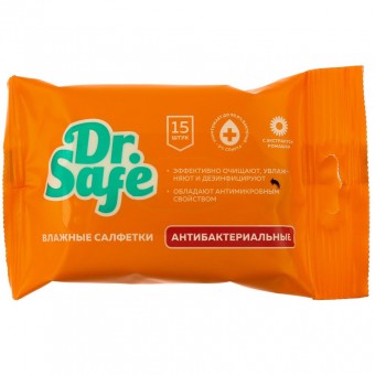 DR.SAFE антибактериальные салфетки для рук с экстрактом ромашки BL1