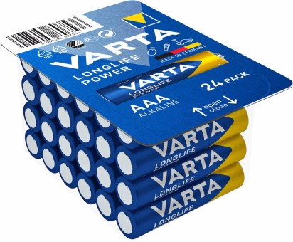 Батарейка VARTA LONGLIFE POWER 4103 LR03 AAA, в упаковке 24 шт  