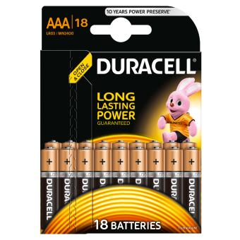 Батарейка DURACELL LR03 BL18, упаковка 18 шт.
