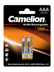 Аккумулятор Camelion R03 AAA BL2 NI-MH 1000mAh, упаковка 2 шт.
