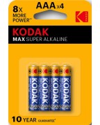 Батарейка Kodak Max LR03 AAA SUPER ALKALINE BL4