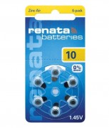 Батарейка RENATA Zinc-Air 10 BL6, 6 шт в упаковке.